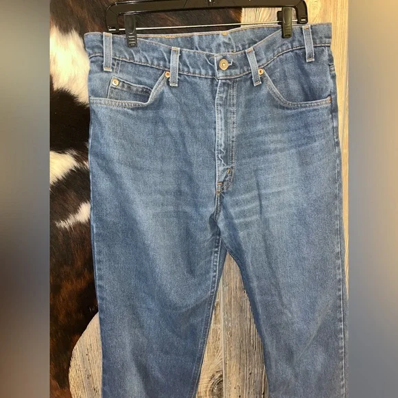 Orange Tab Levi’s size 36X32 vintage made in USA blue jeans 1960s - Picture 3 of 7